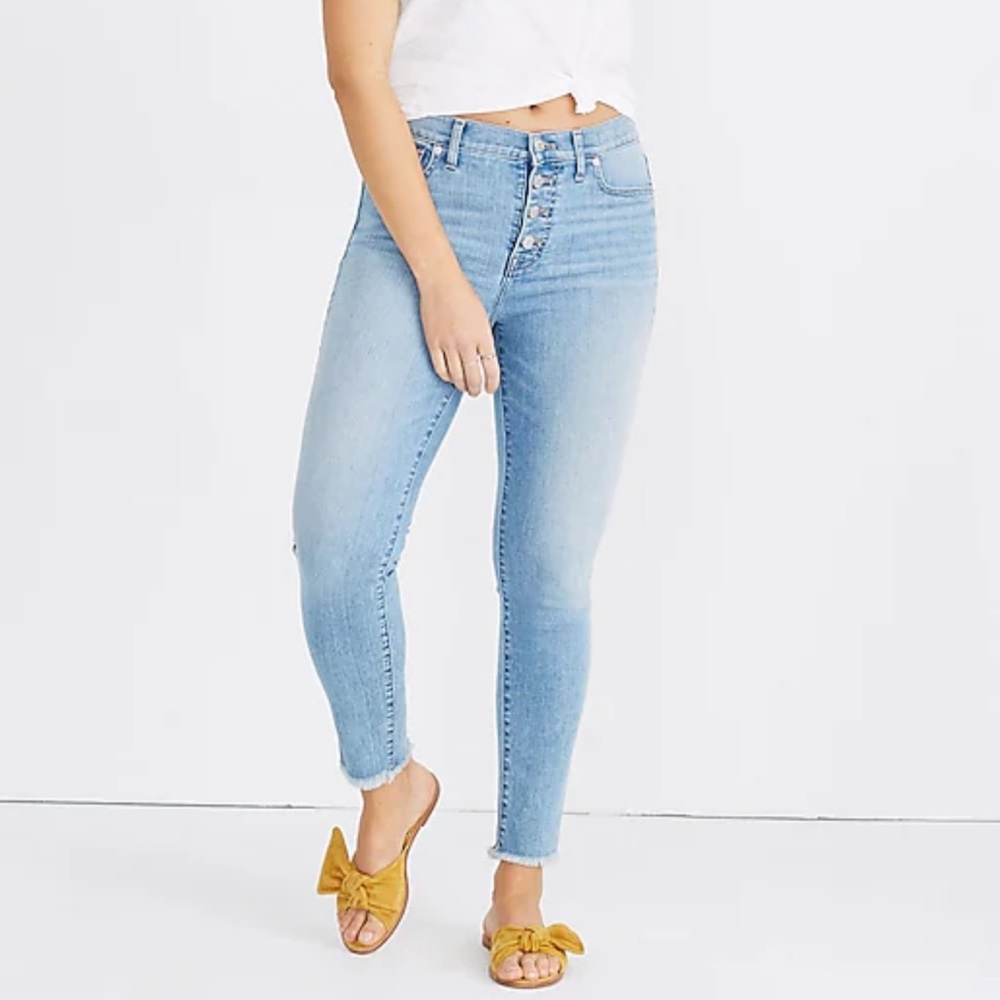 Madewell 9" High-Rise Skinny Crop Jeans Button-Front Edition